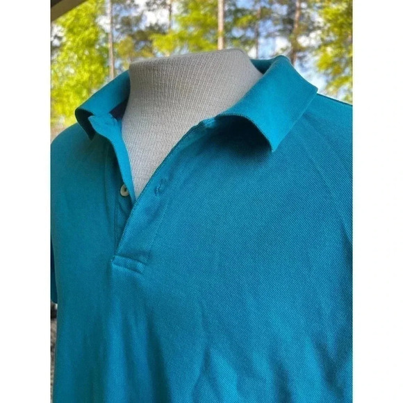 St. John’s bay turquoise polo size large - Picture 2 of 4